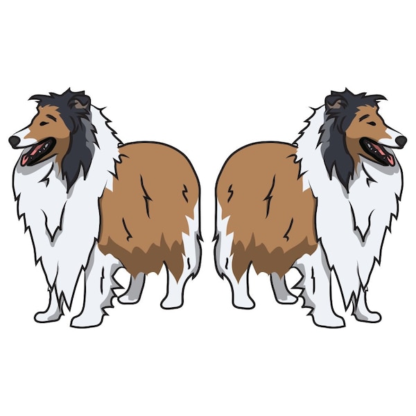 Collie Dog Decal, Dog Lover Decor Vinyl Sticker